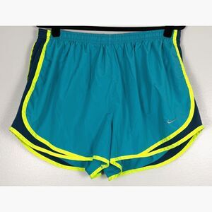 Nike Dri Fit Shorts Womens 1X Teal Running Athletic Lined 3" Inseam